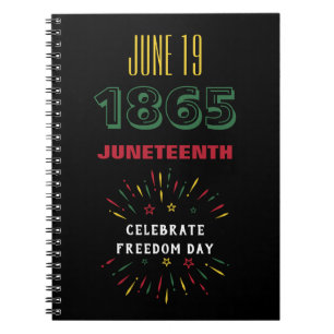 19. Juni 1865 Schwarze Geschichte Feuerwerke Notizblock
