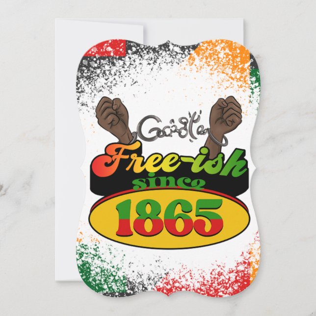 19. Juni 1865 schwarze Königinnen melanin Könige Einladung (Vorderseite)