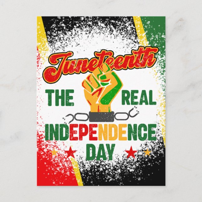 19. Juni 1865 schwarze Königinnen melanin Könige Postkarte (Vorderseite)