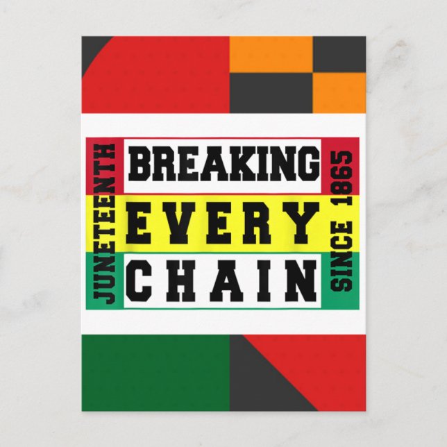 19. Juni 1865 schwarze Königinnen melanin Könige Postkarte (Vorderseite)