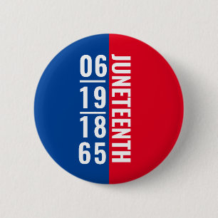19. Juni 1865 Schwarzer Unabhängigkeitstag 19. Button