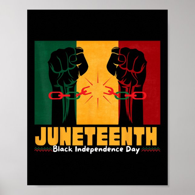 19. Juni 1865 Schwarzer Unabhängigkeitstag Poster (Vorne)