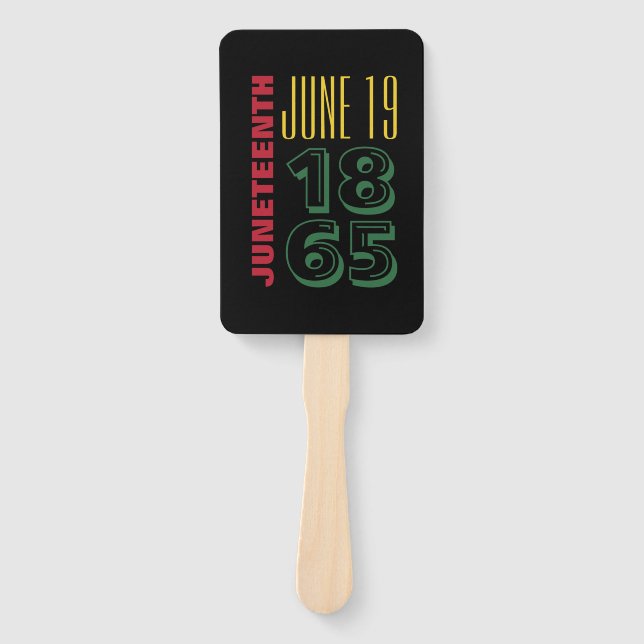 19. Juni 1865 Typografie Schwarze Geschichte Fächer (Vorderseite)