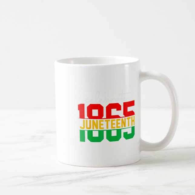 19. Juni 2024 Feiern Black Freedom 1865 Histo Kaffeetasse (Rechts)