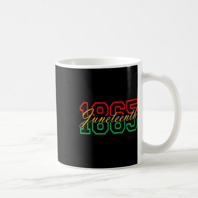 19. Juni 2024 Feiern Black Freedom 1865 Histo Kaffeetasse (Rechts)