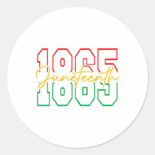 19. Juni 2024 Feiern Black Freedom 1865 Histo Runder Aufkleber