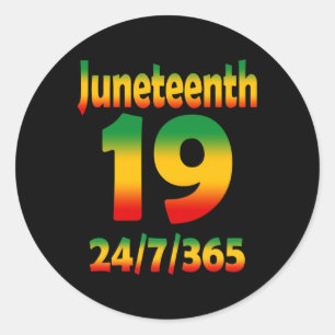 19. Juni Ancestors Black African Melanin Runder Aufkleber
