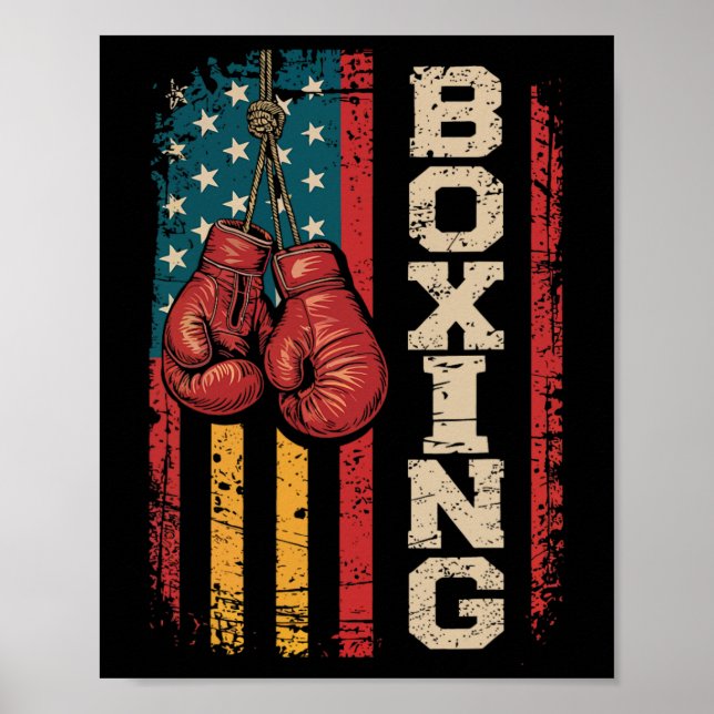 19. Juni Boxing American Flag USA 19. Poster (Vorne)
