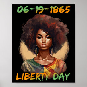 19. Juni - Die Unabhängigkeit der Afrikanisch-Amer Poster