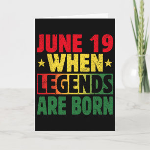 19. Juni Geburtstag - 19. Juni Juneteenth Geburtst Karte