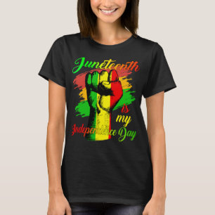 19. Juni ist meine Unabhängigkeit frei schwarz sei T-Shirt