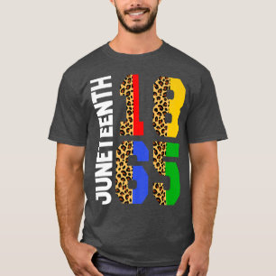 19. Juni Leopard Freedom African American T-Shirt