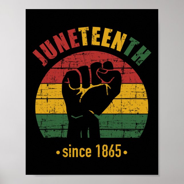 19. Juni seit 1865 mit panafrikanischer Flagge und Poster (Vorne)