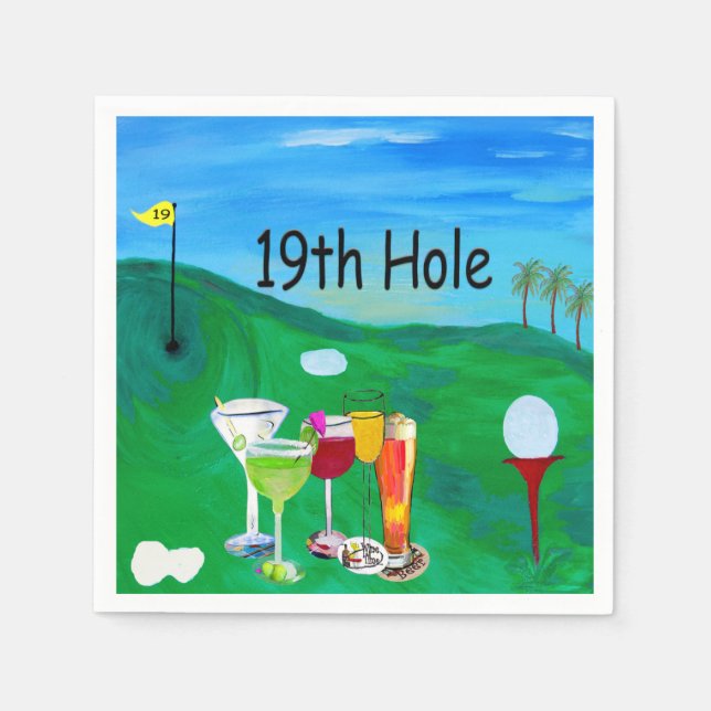 19 Loch Golf Napkins Serviette (Vorderseite)