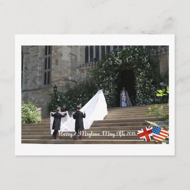 19. Mai 2018: Wenn Harry Meghan verheiratet Postkarte (Vorderseite)