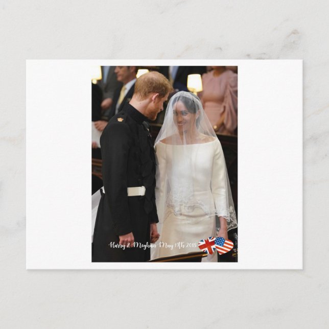 19. Mai 2018: Wenn Harry Meghan verheiratet Postkarte (Vorderseite)