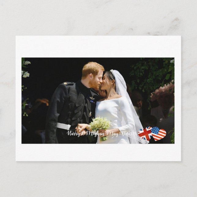 19. Mai 2018: Wenn Harry Meghan verheiratet Postkarte (Vorderseite)