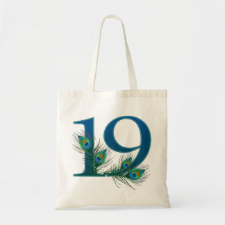 19 Pfauenfeder-Jubiläum Elegant Tragetasche