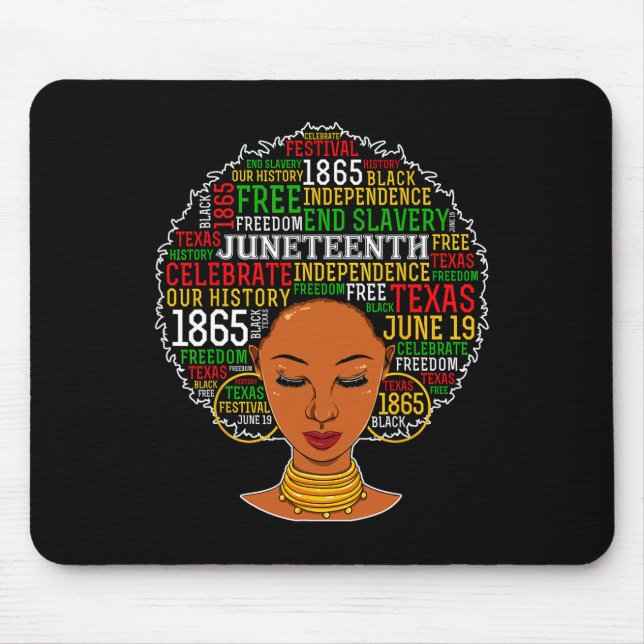 19. Shirt Frauen Junzehnte Afro Junzehnte Mousepad (Vorne)