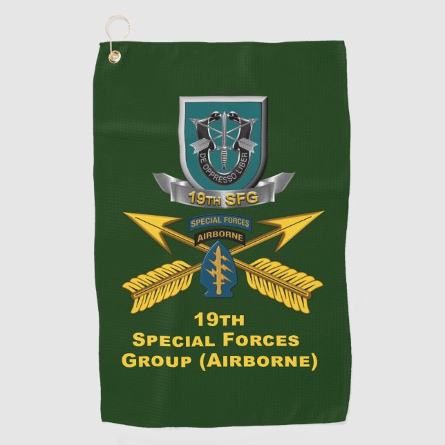 19. Special Forces Group  Golfhandtuch (Vorderseite)