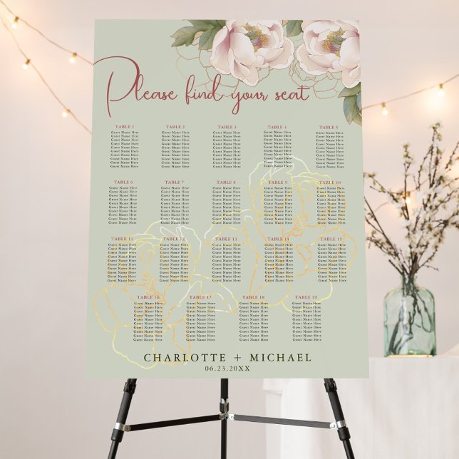 19 Übersicht über die Hochzeitssitze der Tabelle u Poster (Von Creator hochgeladen)