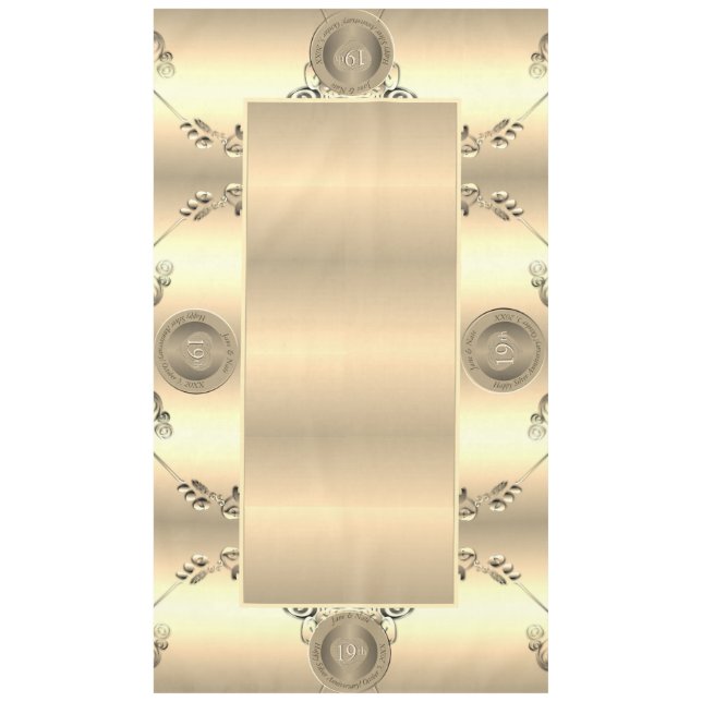 19. und 8. Bronze-Hochzeitstag Tischdecke (Vorderseite)