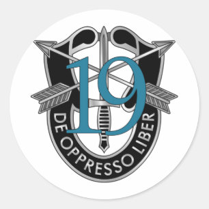 19. Wappen der Special Forces Group Runder Aufkleber