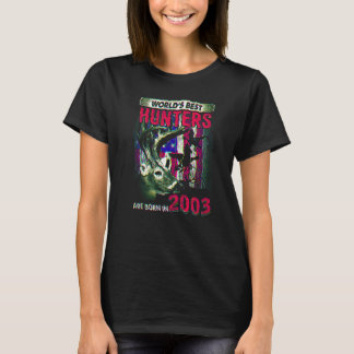 19 Years Old Deer Hunter Born In 2003 19th Birthda T-Shirt
