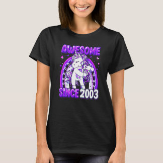 19 Years Old Unicorn Flossing 19th Birthday Girl U T-Shirt