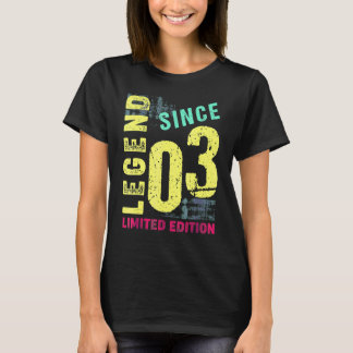 19 Years Old Vintage 2003 19th Birthday Decoration T-Shirt