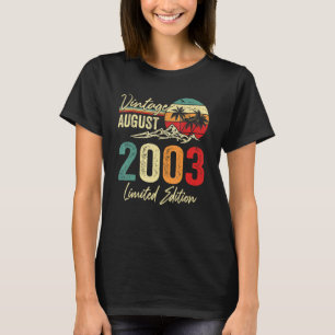 19 Yr Alter Vintager August 2003 19. Geburtstag T-Shirt