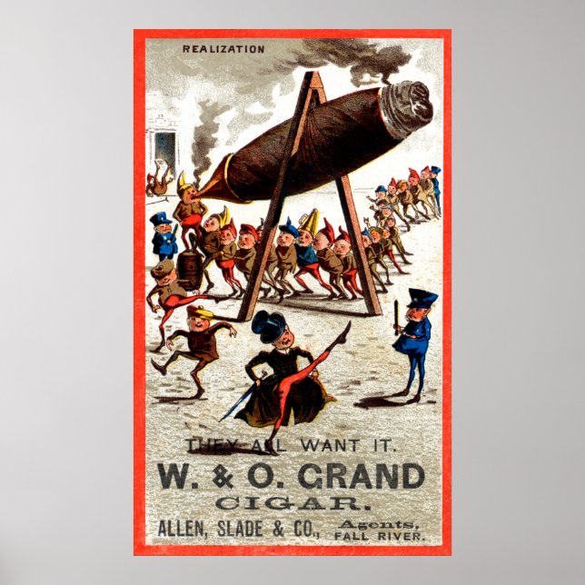 19C Vintag-Grand-Cigar Poster (Vorne)