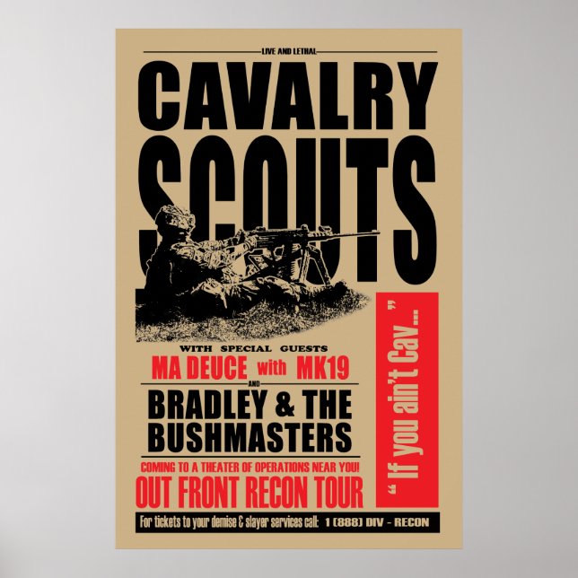 19D Cav Scout, Concert Style Poster (Vorne)