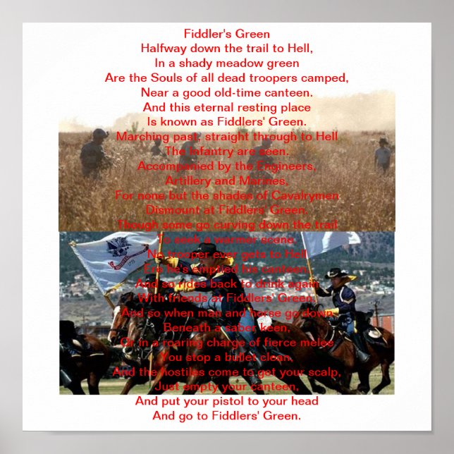 19D Gedicht Fiddler's Green Poster (Vorne)