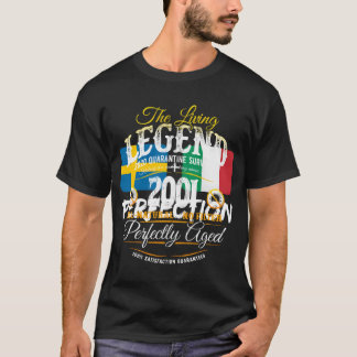19Th Birthday The Legend Since 2001 Quarantine Sur T-Shirt