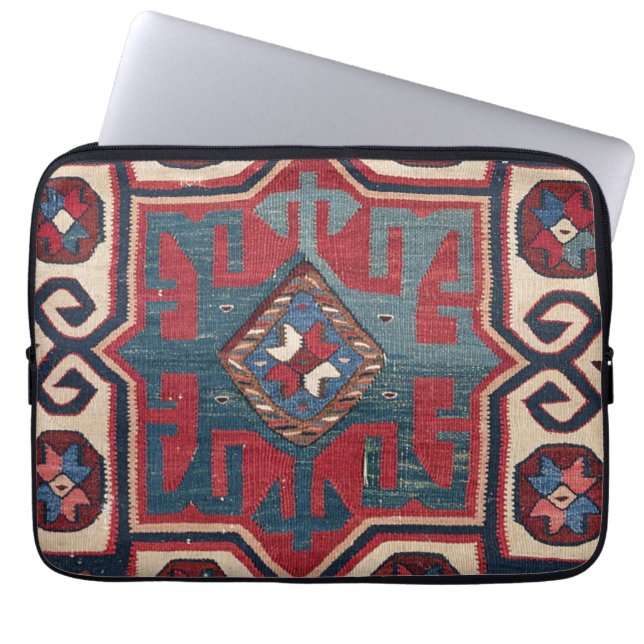 19th Century Colorful Red Blue Laptopschutzhülle (Vorderseite)