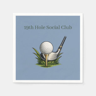 19th Hole Social Club Golf Cocktail Servietten