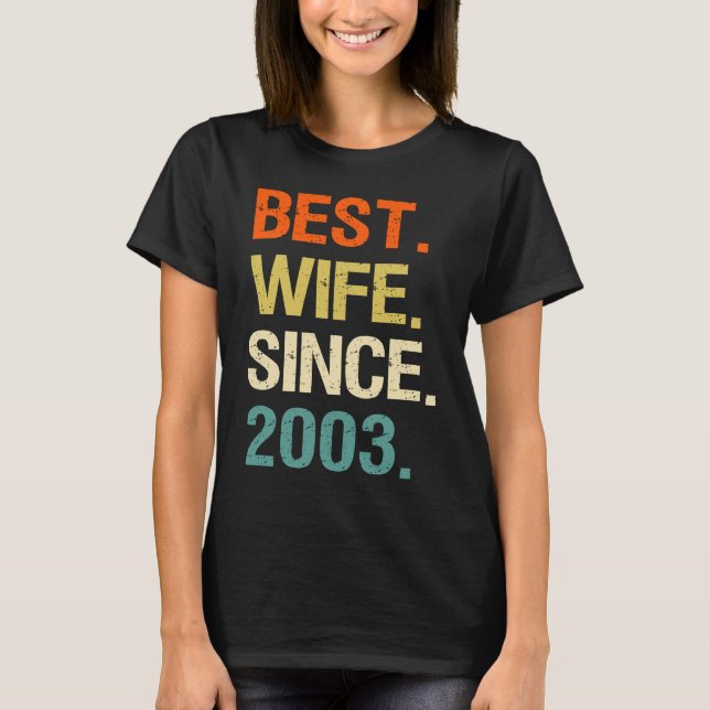 19th Valentine Anniversary for Her Best Wife Since T-Shirt (Vorderseite)