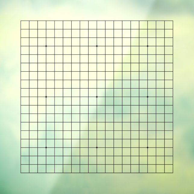 19x19 Goban Square Version individuell anpassbar Fensteraufkleber (Blatt 3)