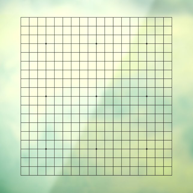 19X19 Goban Transparente, anpassbare Cling Decal Fensteraufkleber (Blatt 3)