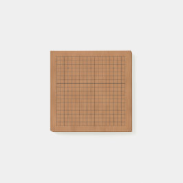 19x19 Miniatur Goban Brown Wood Grain Post-it Klebezettel