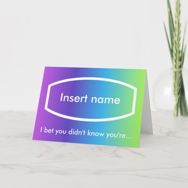 1.000.000.000 Sekunden Karte (personalisierte Vord (Vorderseite)