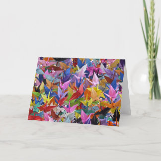 1.000 Origami Paper Cranes Foto Karte