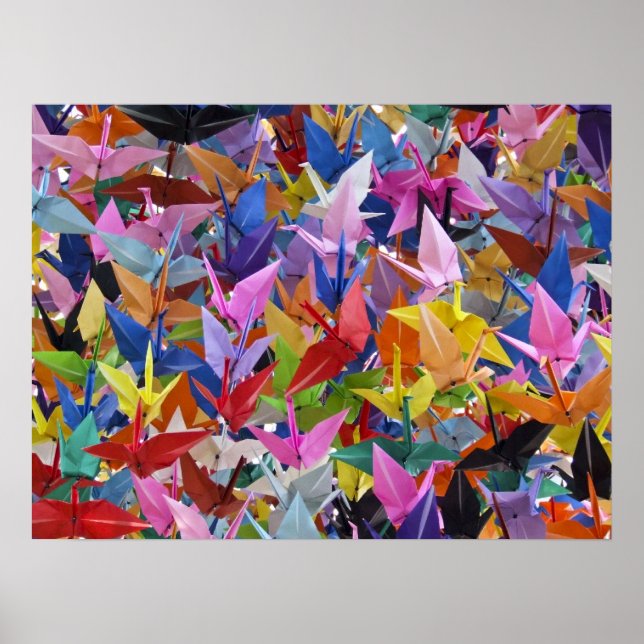 1.000 Origami Paper Cranes Poster (Vorne)