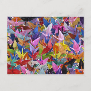 1.000 Origami Paper Cranes Postkarte