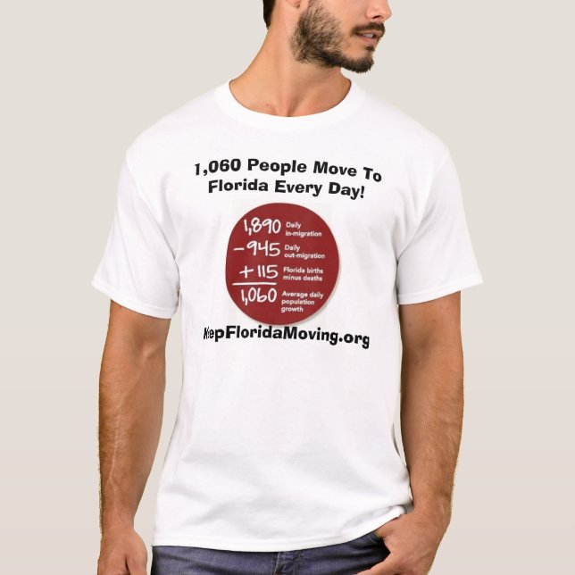 1.060 Leute ziehen auf Florida jeden Tag um T-Shirt (Vorderseite)