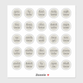 1.14" Silber Birch individuell anpassbarer Mini Ko Aufkleber