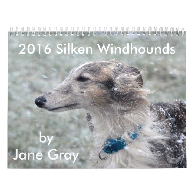 1 2016 seidenes Windhounds durch Kalender (Titelbild)
