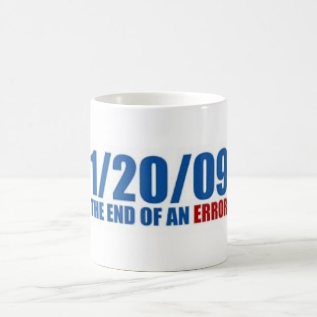 1/20/09 Ende eines Fehlers Kaffeetasse (Mittel)