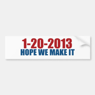 1-20-2013 Hoffnung machen wir sie Autoaufkleber